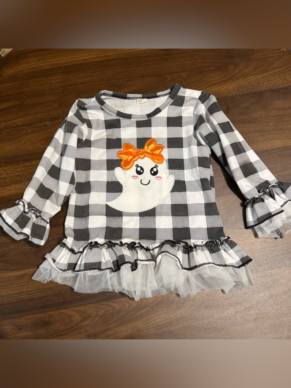 Girls Halloween ghost top